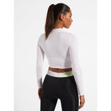 Koral Luca Long Sleeve Marlow Crop Top | White