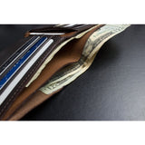 Kiko Leather Double Bifold Wallet | Brown