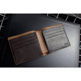 Kiko Leather Double Bifold Wallet | Brown