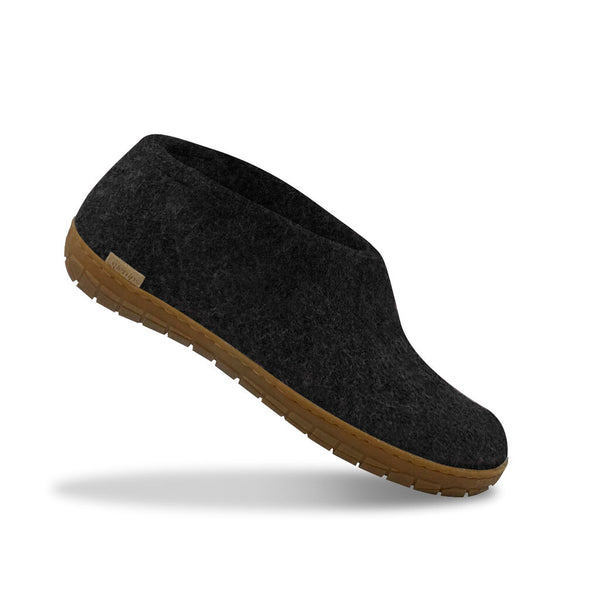 Glerups The Shoe with Natural Rubber Sole | Honey Charcoal