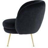 Nuevo Sebastian Occasional Chair | Black Polyester Matte