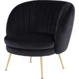 Nuevo Sebastian Occasional Chair | Black Polyester Matte