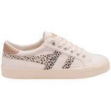 Gola Ladies Tennis Mark Cox Safari Sneaker | Off White/Cheetah/Nude