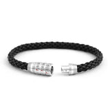 Tateossian Combination Lock 777 Bracelet | Black/Silver