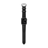 Nomad Traditional Apple Watch Strap | Black Leather/Silver Hardware