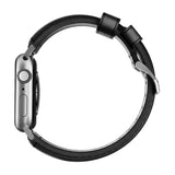 Nomad Traditional Apple Watch Strap | Black Leather/Silver Hardware
