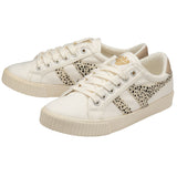 Gola Ladies Tennis Mark Cox Safari Sneaker | Off White/Cheetah/Nude