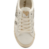 Gola Ladies Tennis Mark Cox Safari Sneaker | Off White/Cheetah/Nude
