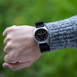 BOLDR Ranger Kopje Automatic Men's Wrist Watch - Matt Black Dial with Nylon Strap