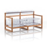 Mojow Eko Yoko Sofa Wood Frame Mattress Crystal