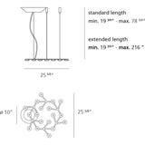 Artemide Net Suspension Circular Ceiling LED Light | 30W 3000K DIM 0-10V UNV EXT 15FT