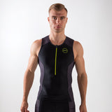 Zone3 Men's Aquaflo Plus Tri Top | Black/Neon Green