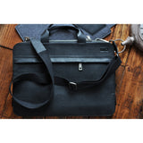 Kiko Leather Agent Pebble 15 Laptop Briefcase | Black 601
