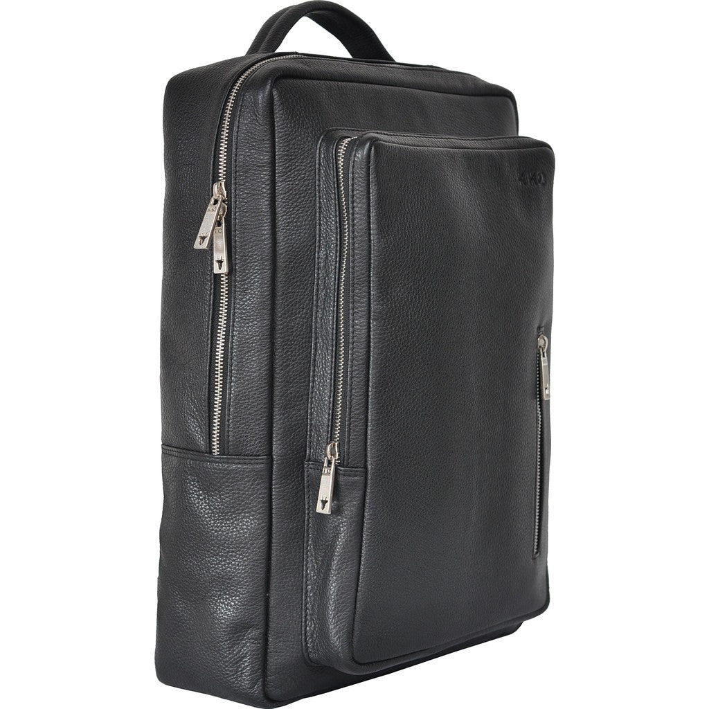 Kiko Leather Pebble 13 Laptop Backpack Black 602 – Sportique Kiko Leather Pebble 13 Laptop Backpack Black 602 – Sportique