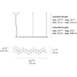 Artemide Net Suspension Linear Ceiling LED Light | 30W 3000K DIM 0-10V UNV EXT 15FT
