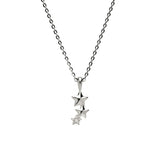 Awe Inspired Triple Star Charm Necklace | Standard Cable Chain