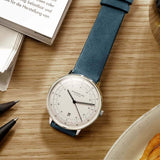 Sternglas Vintage Leather Strap 20mm | Nightblue Silver