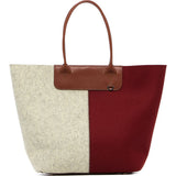 Graf Lantz Aiko Tote | Rosewood & Heather White / Sienna Leather 6225Rws