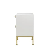 Sonder Living Formal Nightstand | White Lacquer