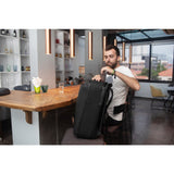 Dun Nylon Canvas Travel Pack | Black