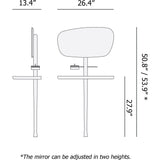Nomon TOCADOR - VANITY TABLE | Natural walnut and Polished brass accesory