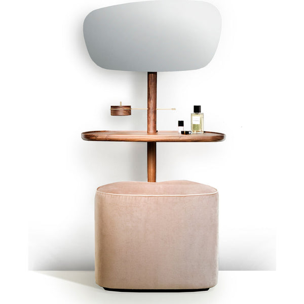 Nomon TOCADOR - VANITY TABLE | Natural walnut and Polished brass accesory