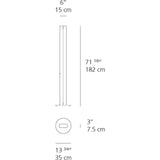 Artemide Megaron Floor LED Light | 45W 3000K W/DIM