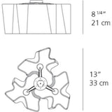Artemide Logico Micro Triple Nested Max Ceiling Light | 3X60W E12 120V Grey/White