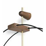 Nomon Micro Barcelona G Wall Clock | Glassfibre/Brass/Walnut