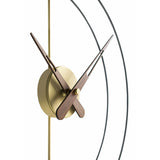 Nomon Micro Barcelona G Wall Clock | Glassfibre/Brass/Walnut