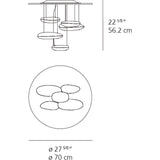 Artemide Mercury Mini Ceiling LED Light | 28W 90CRI DIM 2-WIRE Inox