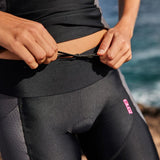 Zone3 Women's Aquaflo Plus Tri Shorts | Black/Grey/Neon Pink