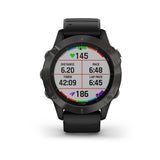 Garmin Fenix 6 Sapphire GPS Smartwatch Gray - Black Band, 010-02158-10
