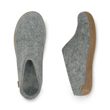 Glerups The Slip-On with Leather Sole | Grey