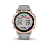 Garmin Fenix 6S Sapphire GPS Smartwatch Rose Gold - Gray Band, 010-02159-20