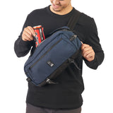 Chrome Kadet Sling Bag | Navy Blue/Aluminum