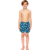 Tom & Teddy Father Son Swimming Trunks | Fresh Green & Blue Starfish