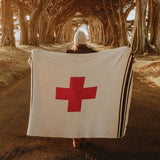 In2green Swiss Cross with Stripes Eco Throw