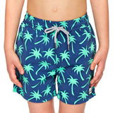 Tom & Teddy Father Son Swimming Trunks | Fresh Green & Blue Starfish