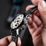 AVI-8 Watch Hawker Harrier Dual Retrograde Chronograph | Genuine Leather Strap