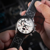 AVI-8 Watch Hawker Harrier Dual Retrograde Chronograph | Genuine Leather Strap