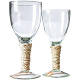 Seagrass Wine Glass 6 Pc Set | Small & Large