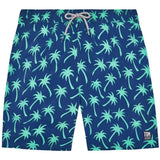 Tom & Teddy Father Son Swimming Trunks | Fresh Green & Blue Starfish