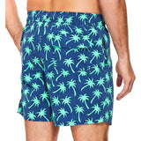 Tom & Teddy Father Son Swimming Trunks | Fresh Green & Blue Starfish
