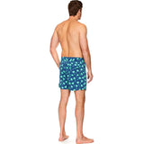 Tom & Teddy Father Son Swimming Trunks | Fresh Green & Blue Starfish
