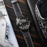 AVI-8 Watch Hawker Harrier Dual Retrograde Chronograph | Genuine Leather Strap