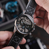 AVI-8 Watch Hawker Harrier Dual Retrograde Chronograph | Genuine Leather Strap