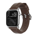 Nomad Traditional Apple Watch Strap | Rustic Brown/Silver Hardware