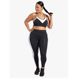 Koral Emblem Blackout High Rise Cropped Legging | Black/White