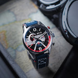 AVI-8 Watch Hawker Harrier Dual Retrograde Chronograph | Genuine Leather Strap
